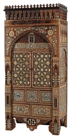 MOORISH STYLE INLAID TWO-DOOR CABINET