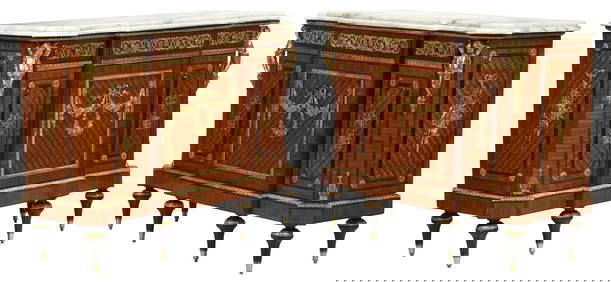 (2) LOUIS XVI STYLE ORMOLU-MOUNTED PARQUETRY CABINETS (1 of 6)