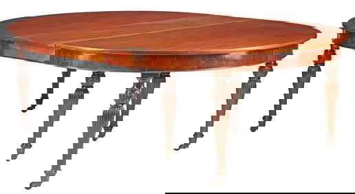 LOUIS PHILIPPE STYLE MAHOGANY EXTENSION TABLE WITH (4) LEAVES (1 of 4)