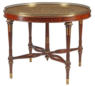 LOUIS XVI STYLE ORMOLU-MOUNTED MAHOGANY GUERIDON