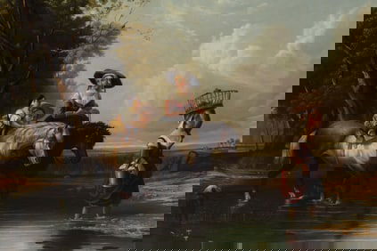 AFTER AUGUSTUS WALL CALLCOTT PAINTING RETURNING FROM MARKET