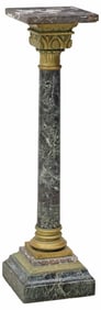 NEOCLASSICAL STYLE VARIEGATED MARBLE COLUMNAR PEDESTAL