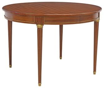 FRENCH LOUIS XVI STYLE MAHOGANY EXTENDING DINING TABLE
