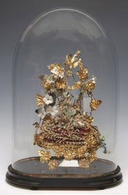 FRENCH GLOBE DE MARIEE / BRIDE'S GLOBE IN GLASS CLOCHE