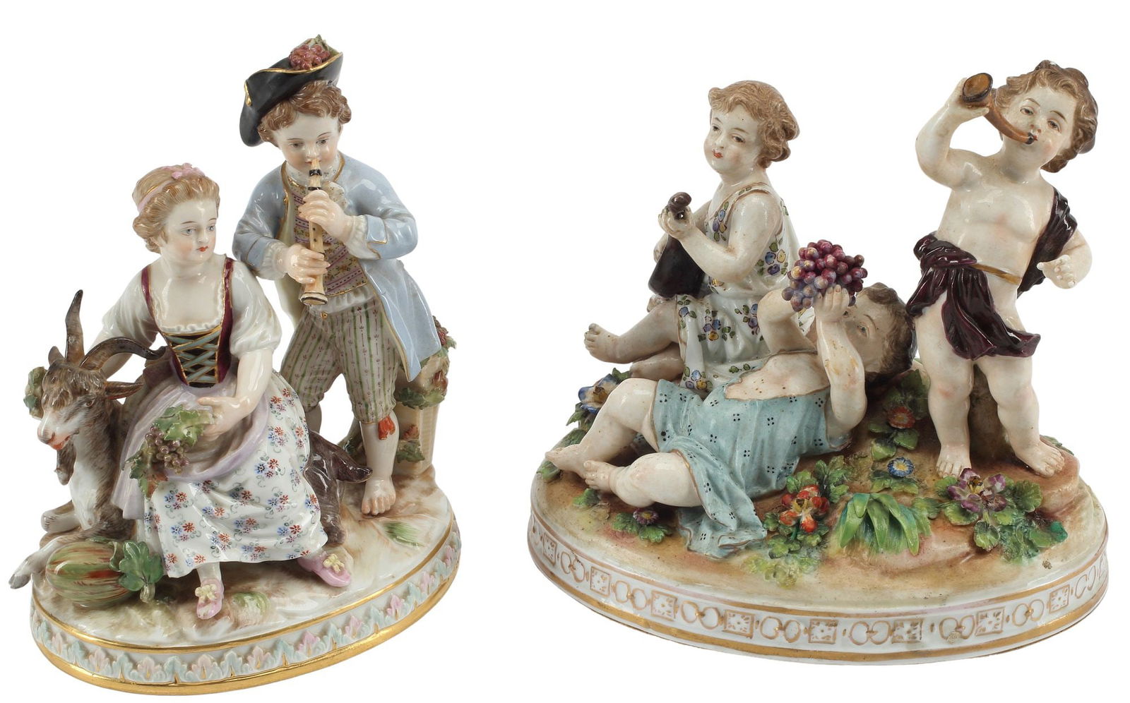 (2) MEISSEN & FRANKENTHAL PORCELAIN FIGURE GROUPS (1 of 7)