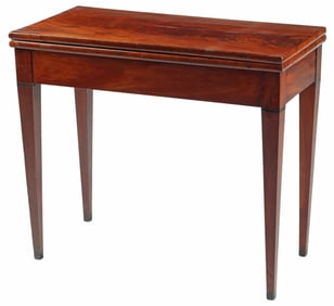 FRENCH MAHOGANY CARD TABLE, 19TH C.
