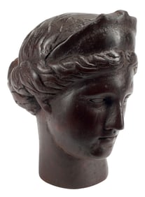 CARVED WOOD BUST, APHRODITE OF CAPUA