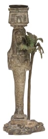 FRANZ BERGMAN (1861-1936) ORIENTALIST COLD-PAINTED BRONZE CANDLESTICK