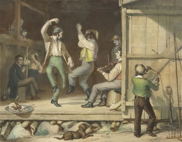 AFTER WILLIAM S. MOUNT (1807-1868) AMERICAN GENRE PRINT, 'MUSIC IS CONTAGIOUS'