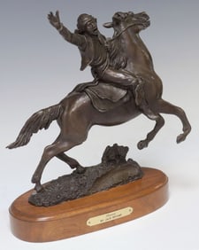 JACK BRYANT (TX., D.2012) WESTERN BRONZE SCULPTURE, 'FRIEND'