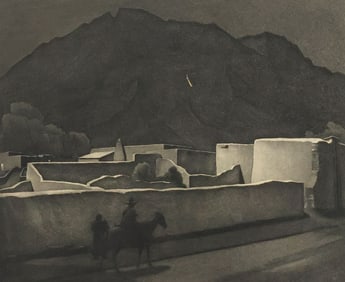 CHARLES MERRICK CAPPS (1898-1981) AQUATINT ETCHING, 'SANTA CATARINA'