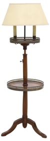 FRENCH L0UIS XVI STYLE MAHOGANY 2-TIER LAMP TABLE