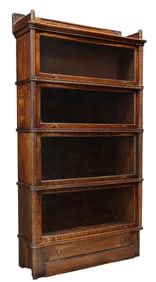 ENGLISH OAK FOUR-STACK BARRISTER'S BOOKCASE