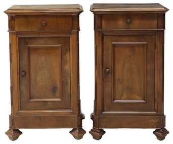 (2) ITALIAN WALNUT NIGHTSTANDS