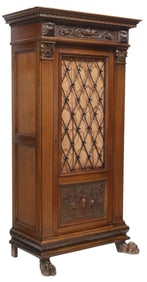 ITALIAN RENAISSANCE REVIVAL CARVED WALNUT CABINET