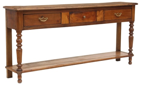 ENGLISH GEORGIAN MIXED WOOD KITCHEN DRESSER BASE/ CONSOLE