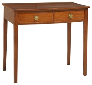 GEORGE III MAHOGANY BOWFRONT SIDE TABLE