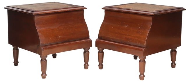 (2) ENGLISH VICTORIAN MAHOGANY BED STEPS