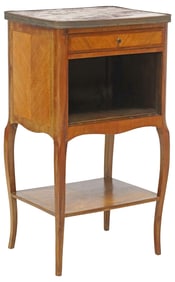 FRENCH LOUIS XVI STYLE INLAID & MATCHED MAHOGANY NIGHTSTAND