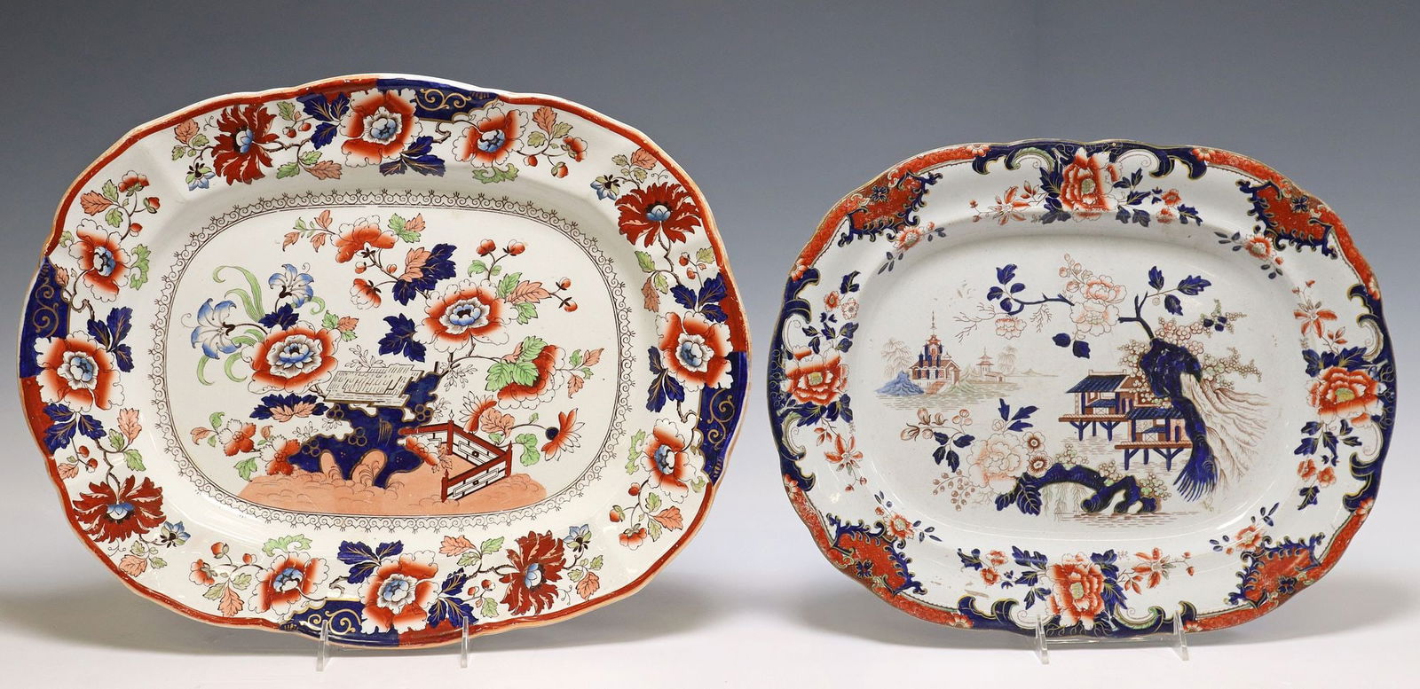 (2) ENGLISH IRONSTONE CHINOISERIE PLATTERS (1 of 4)