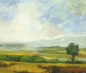 SALVATORE ESPOSITO (B.1937) IMPRESSIONISTIC LANDSCAPE PAINTING