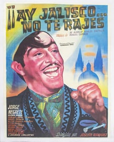 VINTAGE MEXICO MOVIE POSTER AY JALISCO NO TE RAJES