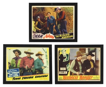 (3) FRAMED WESTERN MOVIE LOBBY CARDS