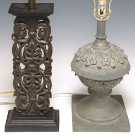 (2) CONTEMPORARY 1-LIGHT TABLE LAMPS, BARBARA COSGROVE