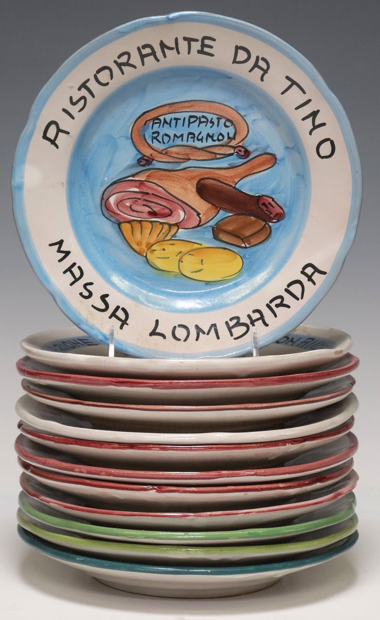 (12) RISTORANTE DEL BUON RICORDO HAND-PAINTED CERAMIC PLATES (1 of 4)