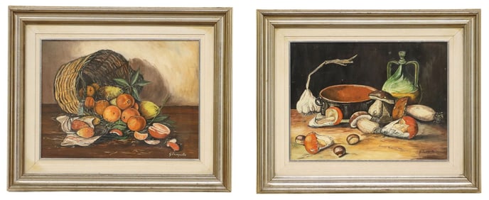 (2) G. TRANQUILLO (20TH C.) STILL LIFE PAINTINGS