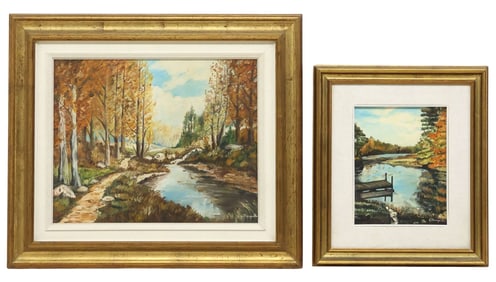 (2) G. TRANQUILLO (20TH C.) LANDSCAPE PAINTINGS