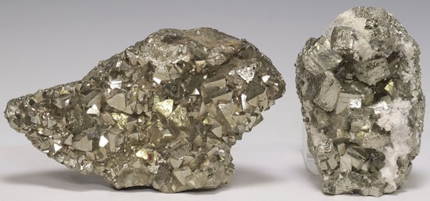 (2) GEOLOGICAL PYRITE SPECIMENS