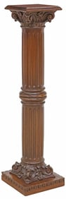 CONTINENTAL MAHOGANY CORINTHIAN COLUMN DISPLAY PEDESTAL