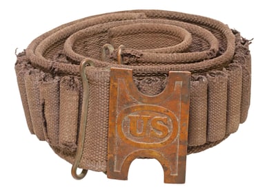 U.S. CARTRIDGE BELT & 'H' PLATE, 1880s