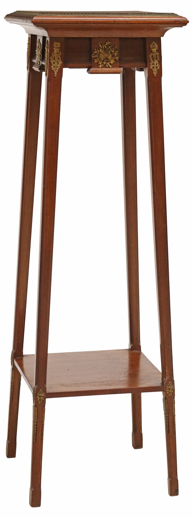 FRENCH LOUIS XVI STYLE GILT-METAL MOUNTED MAHOGANY STAND (1 of 4)