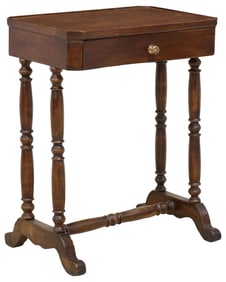ITALIAN MAHOGANY 1-DRAWER SEWING OR WORK TABLE