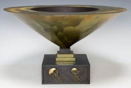 POZYCINSKI STUDIOS BRONZE SCULPTURAL CENTERPIECE BOWL