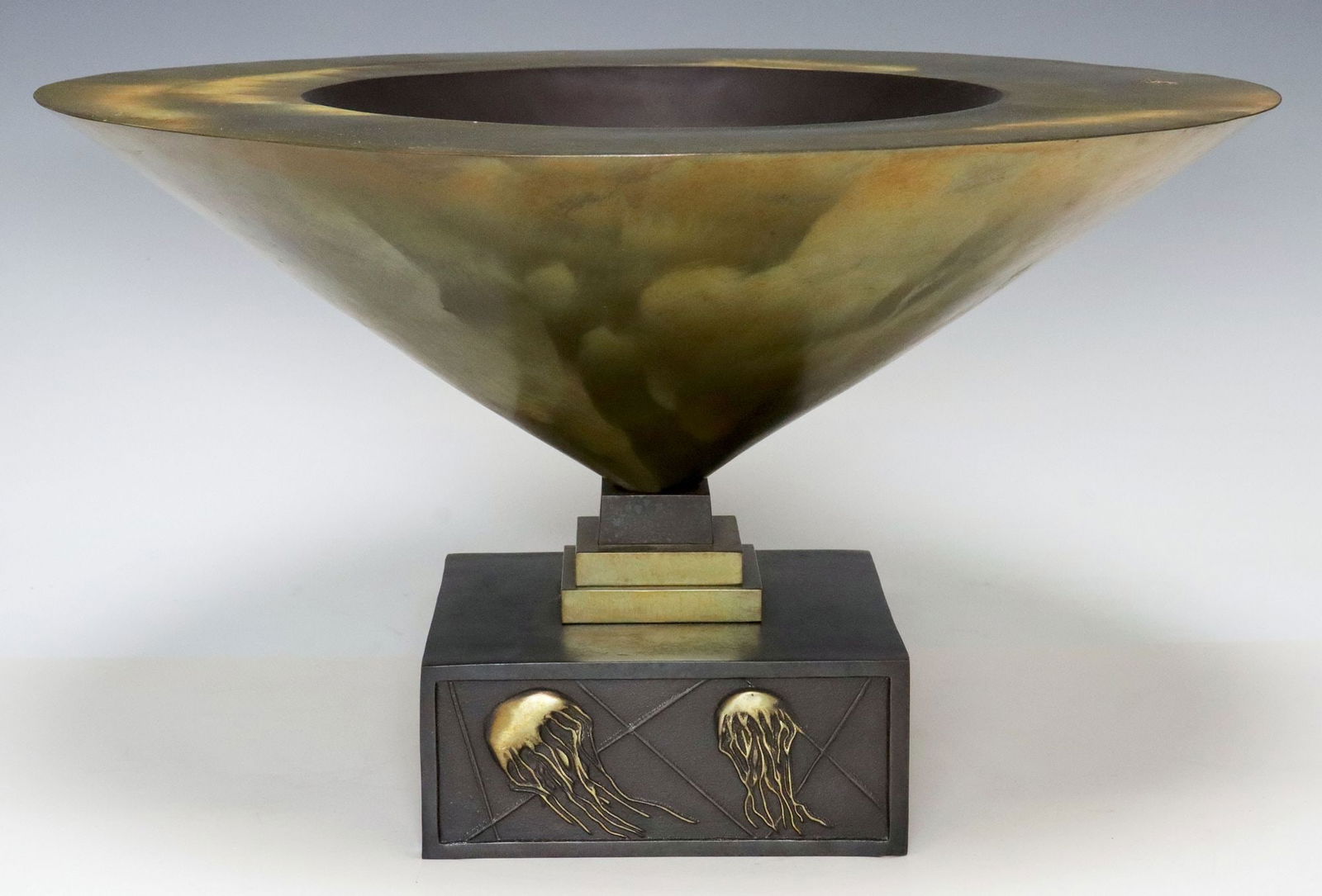 POZYCINSKI STUDIOS BRONZE SCULPTURAL CENTERPIECE BOWL (1 of 5)