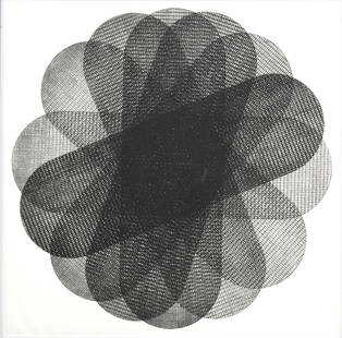 ELVIA PERRIN (20TH C.) MINIMALIST INTAGLIO PRINT 'OCTAVO': Framed intaglio print on paper, "Octavo," Elvia Perrin (American, active in Austin, Texas, 20th c.), sight: approx 24.5"h, 24.5"w, overall: 26.75"h, 26.75"w, 8.5lbs **Provenance: the contents of a