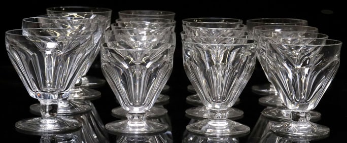 (17) BACCARAT 'PERIGORD' & 'TALLYRAND' CRYSTAL WINE GLASSES
