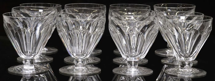 (12) BACCARAT 'PERIGORD' & 'TALLYRAND' CLARET WINE GLASSES