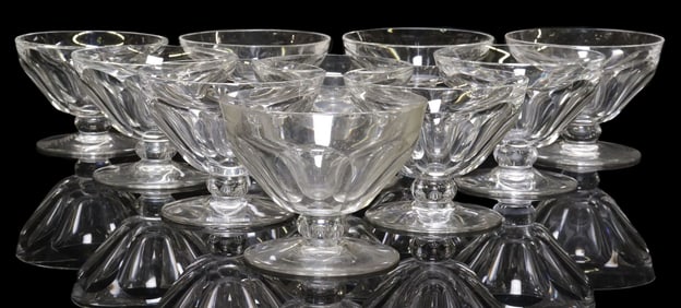 (10) BACCARAT 'TALLYRAND' CRYSTAL DESSERT OR CHAMPAGNE COUPES