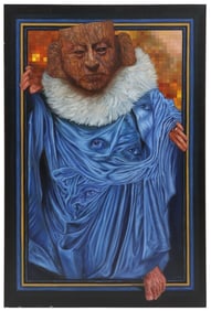 J.C. AMORROTU, MOSTLY BLUE EYES, 60" X 40"
