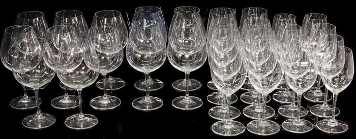 (28) RIEDEL COLORLESS GLASS STEMWARE