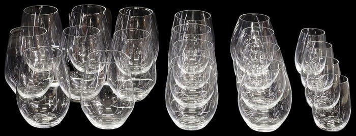 (20) RIEDEL COLORLESS GLASS WINE TUMBLERS
