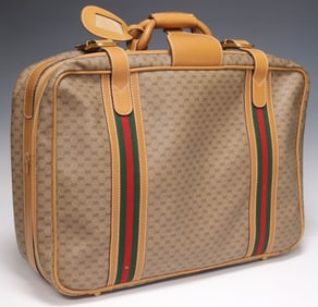 GUCCI GG CANVAS MICRO WEB STRAP SUITCASE