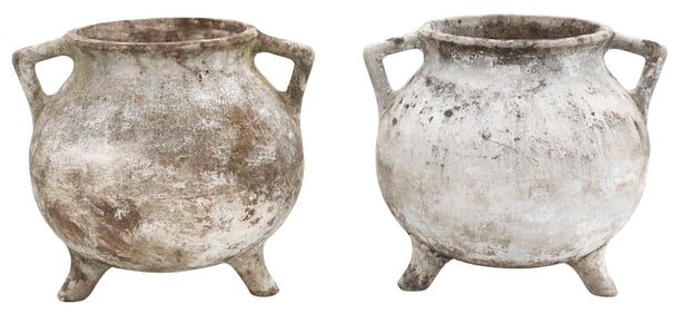(2) MANNER OF WILLY GUHL MODERNIST 'MARMITE' PLANTERS