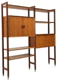 ITALIAN MID-CENTURY MODERN TEAK MODULAR WALL UNIT