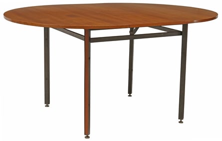 ITALIAN MID-CENTURY MODERN TEAK EXTENDING DINING TABLE