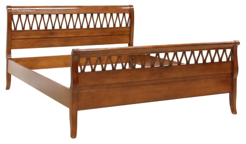 ITALIAN MID-CENTURY MODERN MAHOGANY BED